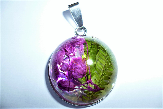 Different design with purple flowers and leaves