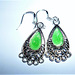 Matching green earrings