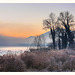 Fog and frost over the small Avigliana lake