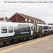 South Western Railway 450 106 leads 444 030 eastwards out of Fratton Station - 13 9 2023