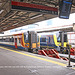 South Western Trains 444 026 and 450 050 at Portsmouth Harbour Station - 13 9 2023