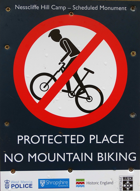 No mountain biking