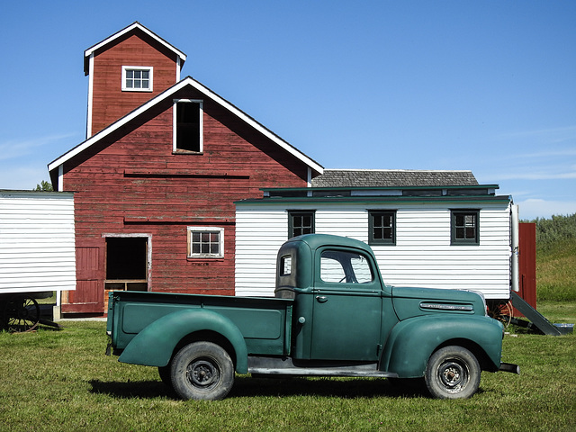 1947 Mercury Pickup in front of Chop House, Bar U Ranch
