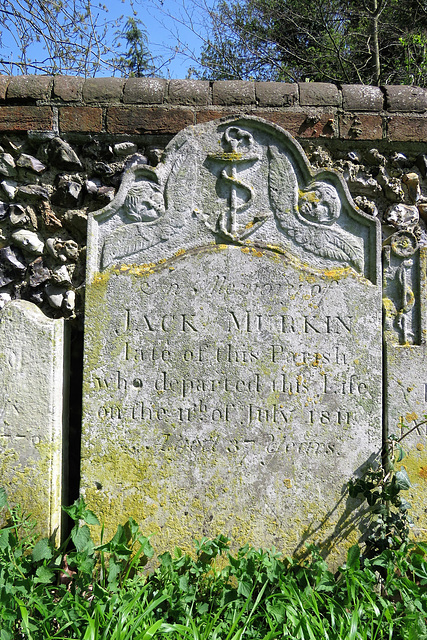 debden church, essex, c19 gravestone, anchor