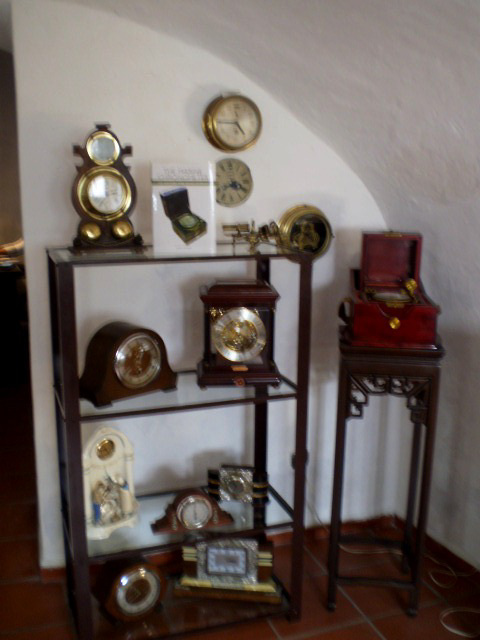 Wall and table clocks.