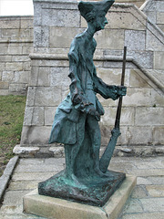 Statue of soldier.