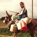 Jeune marocaine avec son âne (1986)