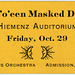 Hell'o'een Masked Dance Ticket, Lancaster, Pa., October 29, 1920