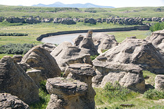 rock formations at Writing-On-Stone