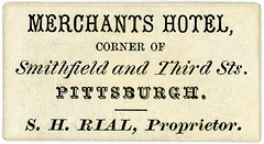 S. H. Rial, Proprietor, Merchants Hotel, Pittsburgh, Pa., ca. 1866