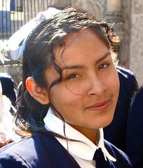 Smile from a school girl from Arequipa