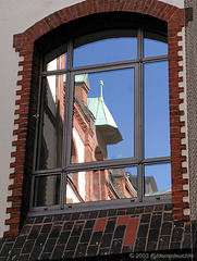 Fenster auf den Sandthorquaihof, Speicherstadt Hamburg (2003)