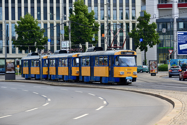 Leipzig 2019 – LVB 2142 Tatra-Großzug on line 1