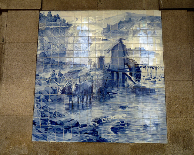 Porto- Porto- Azulejo Tile in Sao Bento Railway Station