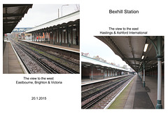 Bexhill Station views to both ends - 20.1.2015