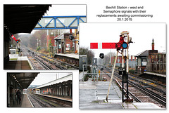 Semaphore signals before replacement - Bexhill - 20.1.2015