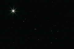 Venus and the Pleiades (Seven Sisters, Messier 45) in Taurus