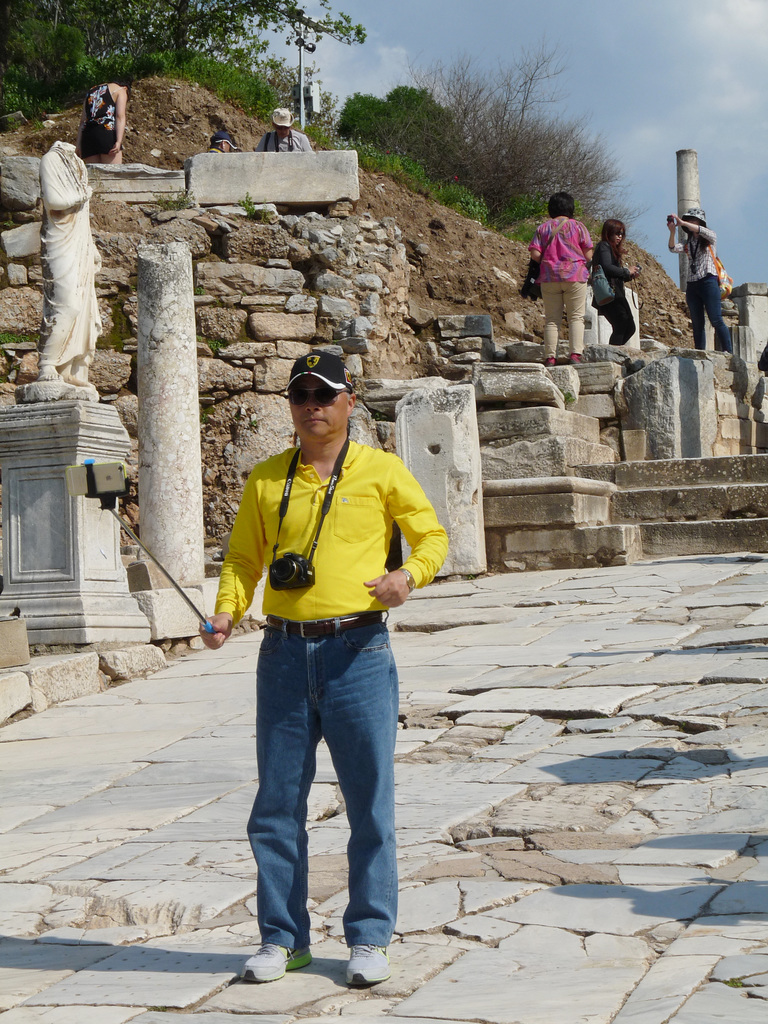 Ephesus- Man with Selfie (Selfish?) Stick