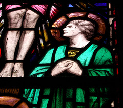 Detail of Martyn and Co Stained Glass, East Window, St Bartholomew's Church, Hognaston, Derbyshire