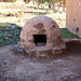 An outdoor oven which are popular in Pueblos