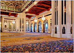 Mascate : interno della moskea Sultan Qaboos