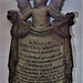 all saints church, northampton , northants (14)cherub holding cloth with tomb epitaph of rebecca ivory +1720