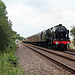 Stanier LMS class 7P Royal Scot 46115 SCOTS GUARDSMAN at Foston Gates Crossing with 1Z67 07.52 Carnforth - Scarborough The Scarborough Spa Express 6th July 2023. (first this season)