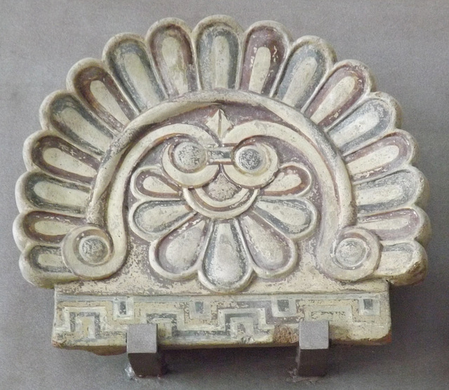 Antefix with a Nimbus and a Reversed Palmette in the Museo Campi Flegrei, June 2013