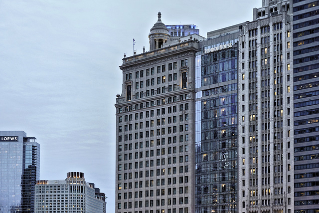 London House at Dusk – Viewed from the State Street Bridge, Chicago, Illinois, United States
