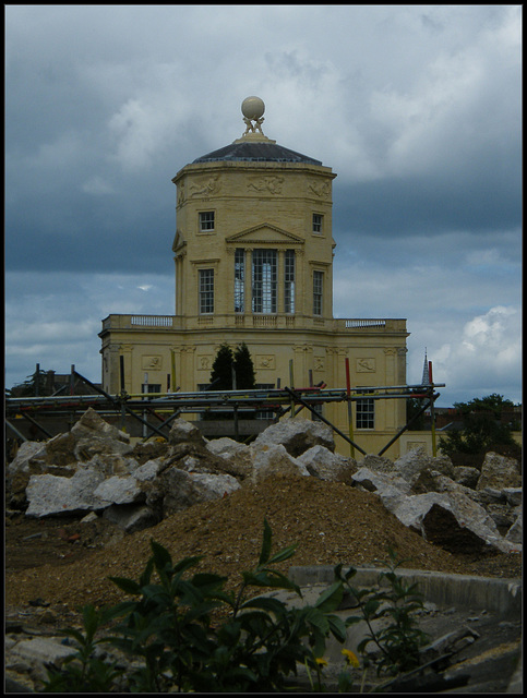 tower amid the destruction