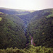 Looking upstream along the East Lyn River towards Watersmeet from the Two Moors Way  (Scan from July 1991)