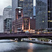Chicago River at Dusk – Viewed from the State Street Bridge, Chicago, Illinois, United States