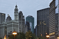 The Wrigley Building, Take #4 – Viewed from the Irv Kupcinet Bridge, North Wabash Avenue, Chicago, Illinois, United States