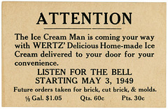 The Wertz Ice Cream Man Is Coming Your Way