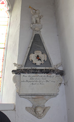 Memorial to John Lerois, St Mary's Church, Battisford, Suffolk