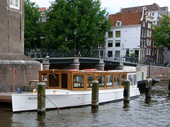 Historische Barkasse in Amsterdam