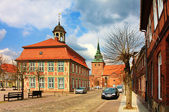 Boizenburg, Rathaus und Stadtkirche St. Marien