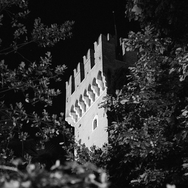 Castello Scaligero - Hiding Towers 4 -- (Nocturne in B&W)