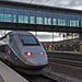 LES AUXONS: Gares BESANCON Franche-Comté: Départ du TGV  6880 pour Strasbourg.