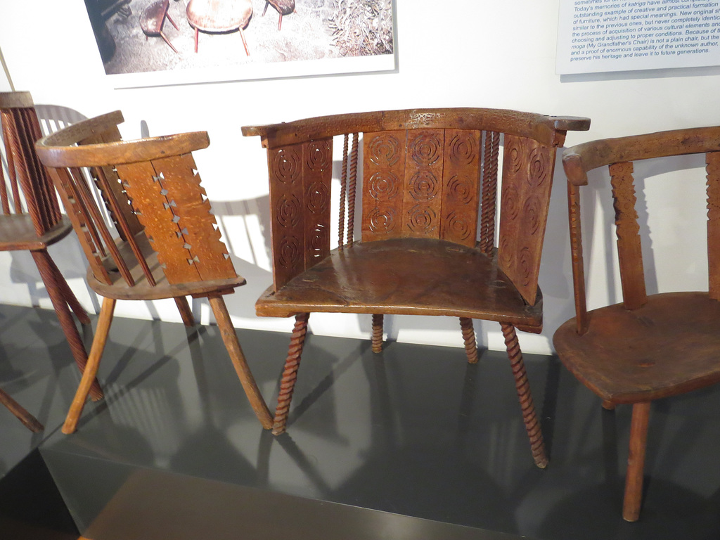 Musée ethnographique de Split :  chaises traditionnelles.