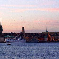 SE - Stockholm - Sonnenuntergang über der Altstadt