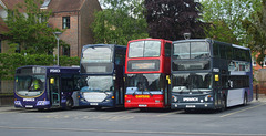 DSCF9190 Line up at Ipswich (Old Cattle Market bus station) - 22 May 2015