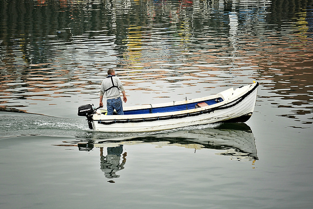 One man and his boat, Scarborough, North Yorkshire