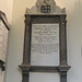 monyash church, derbyshire , tomb of thomas cheney +1723 with heraldry