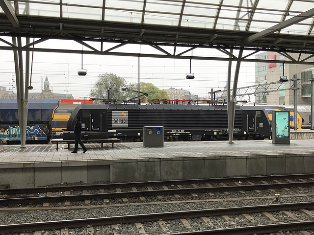 Trains in Amsterdam Centraal station