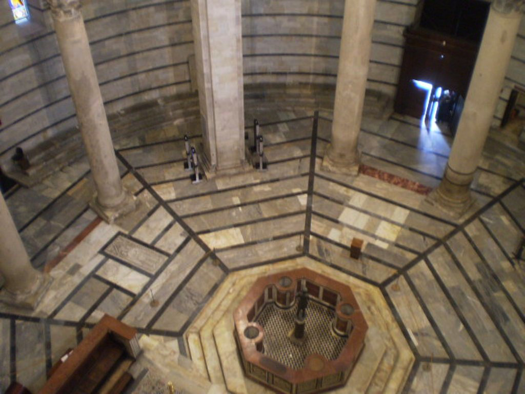 Inside Pisa Baptistery.