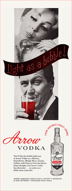 Arrow Vodka Ad, c1960
