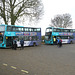 First Eastern Counties 36173 (BD11 CFX) and 36171 (BD11 CFU) in Mildenhall - 5 Dec 2023 (P1170135)P1170135)