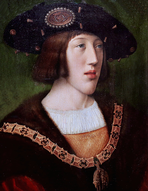IMG 1117C Barend van Orley. 1488-1551. Bruxelles.  Portrait de Charles Quint. Portrait of Charles V  vers 1516.  Brou.  Musée du Monastère Royal