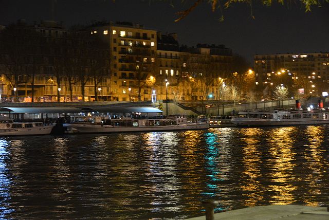 Seine, nuit, reflets